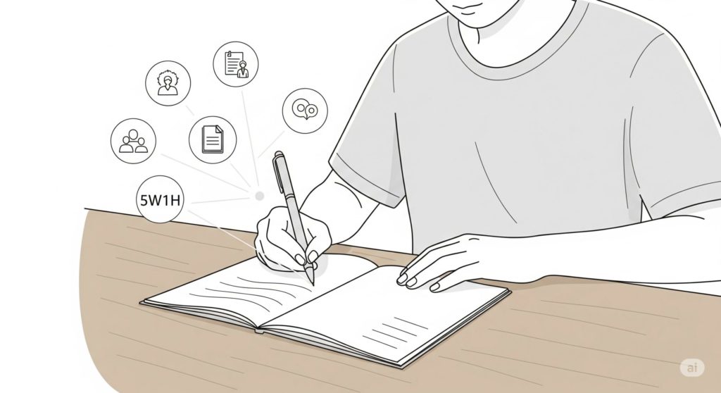 5W1Hを活用する介護士