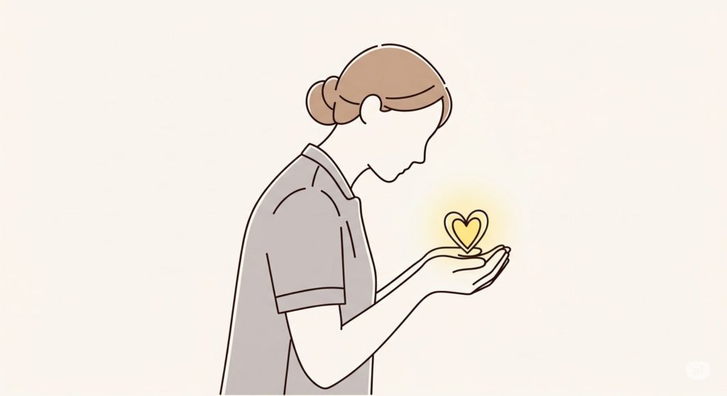 ハートを見つけた介護士