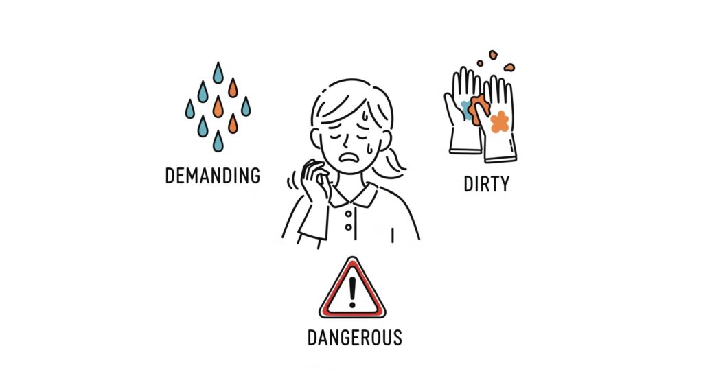 3Kに悩む介護士