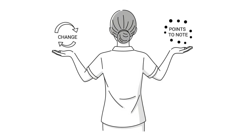 「変化」「注意点」