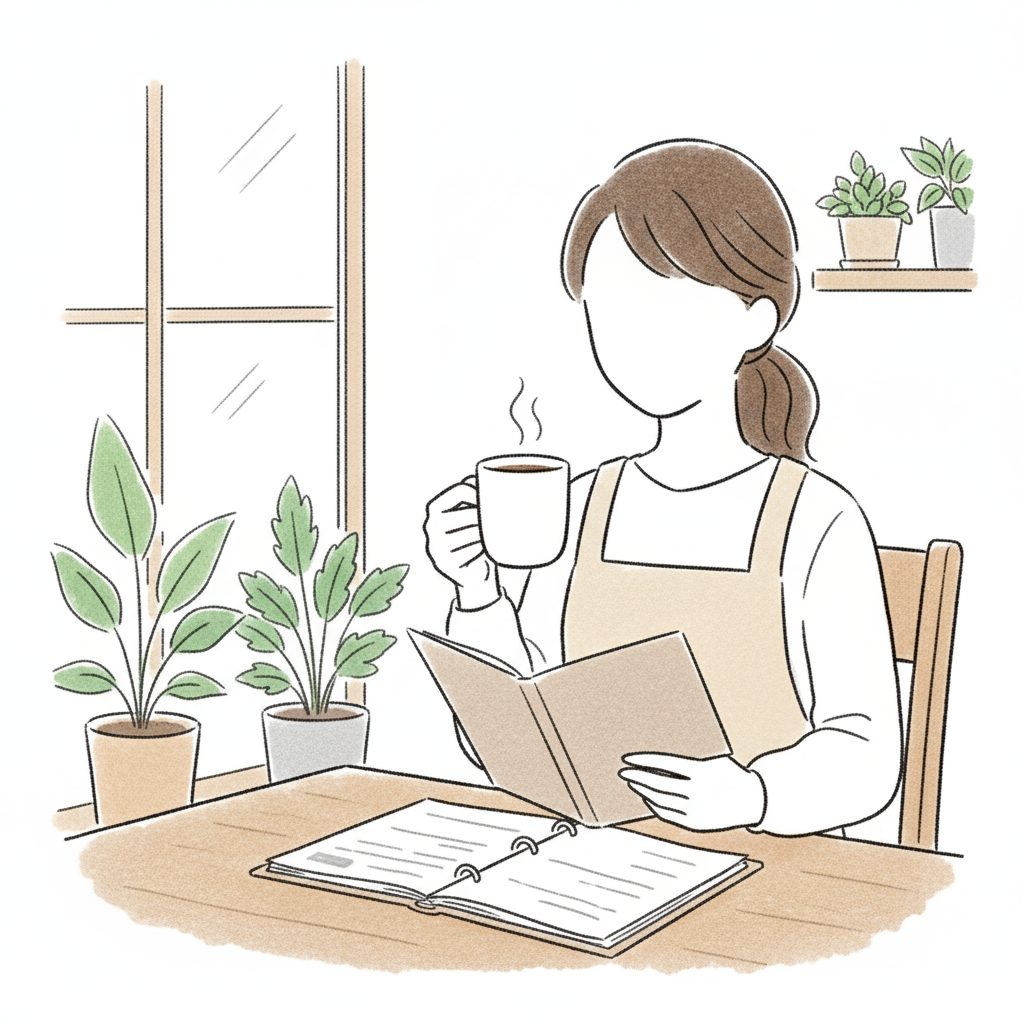 コーヒーを飲みながら勉強する