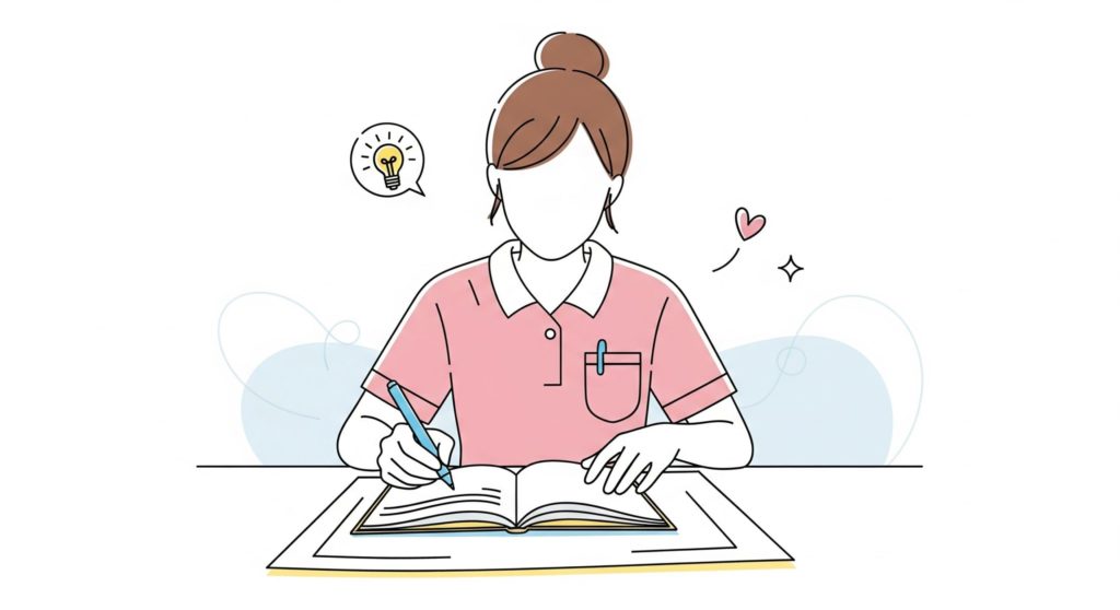 戦略を立てる介護士