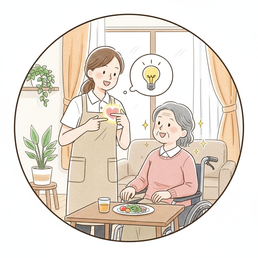 やりがいを見出す介護士