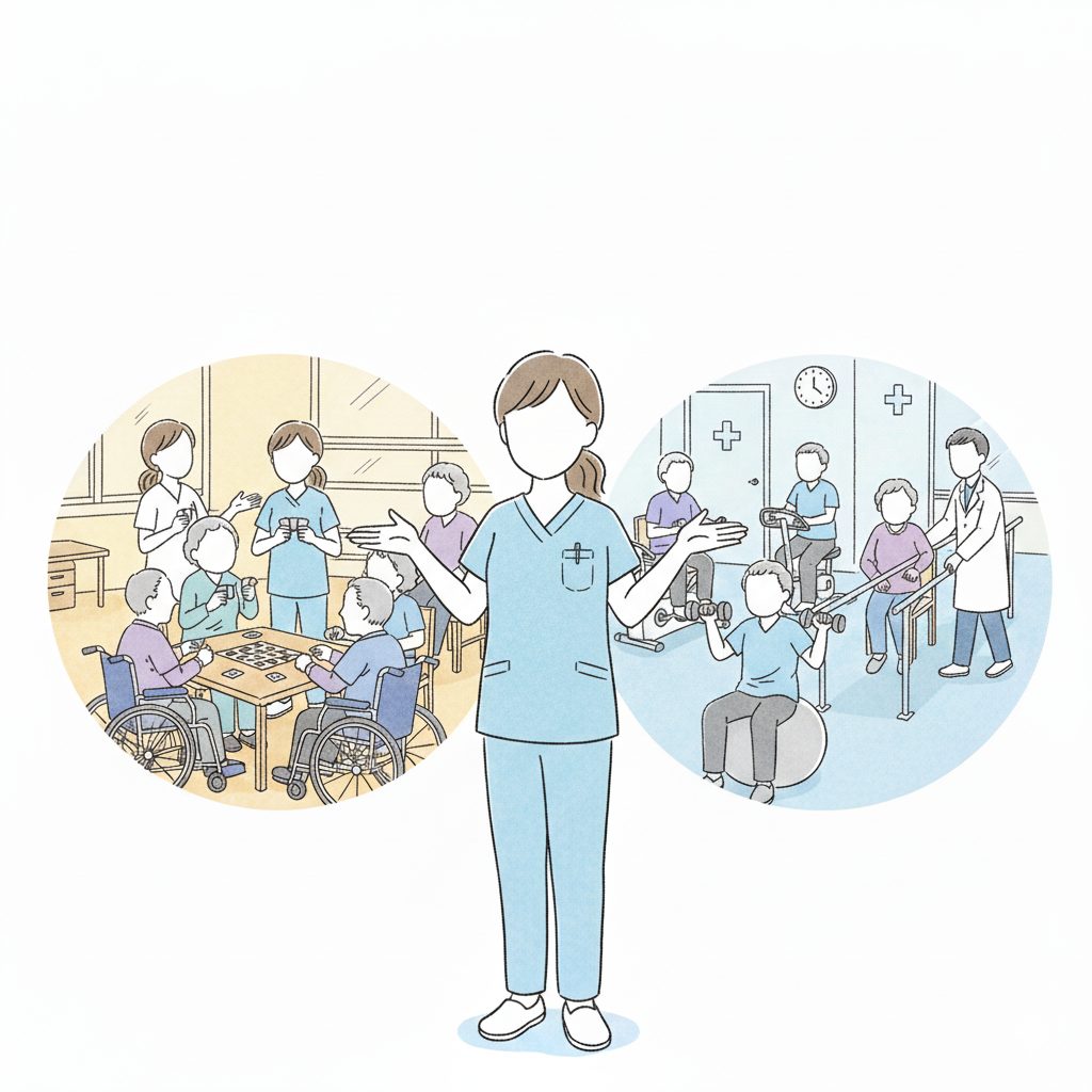 介護医療院で働く女性介護士