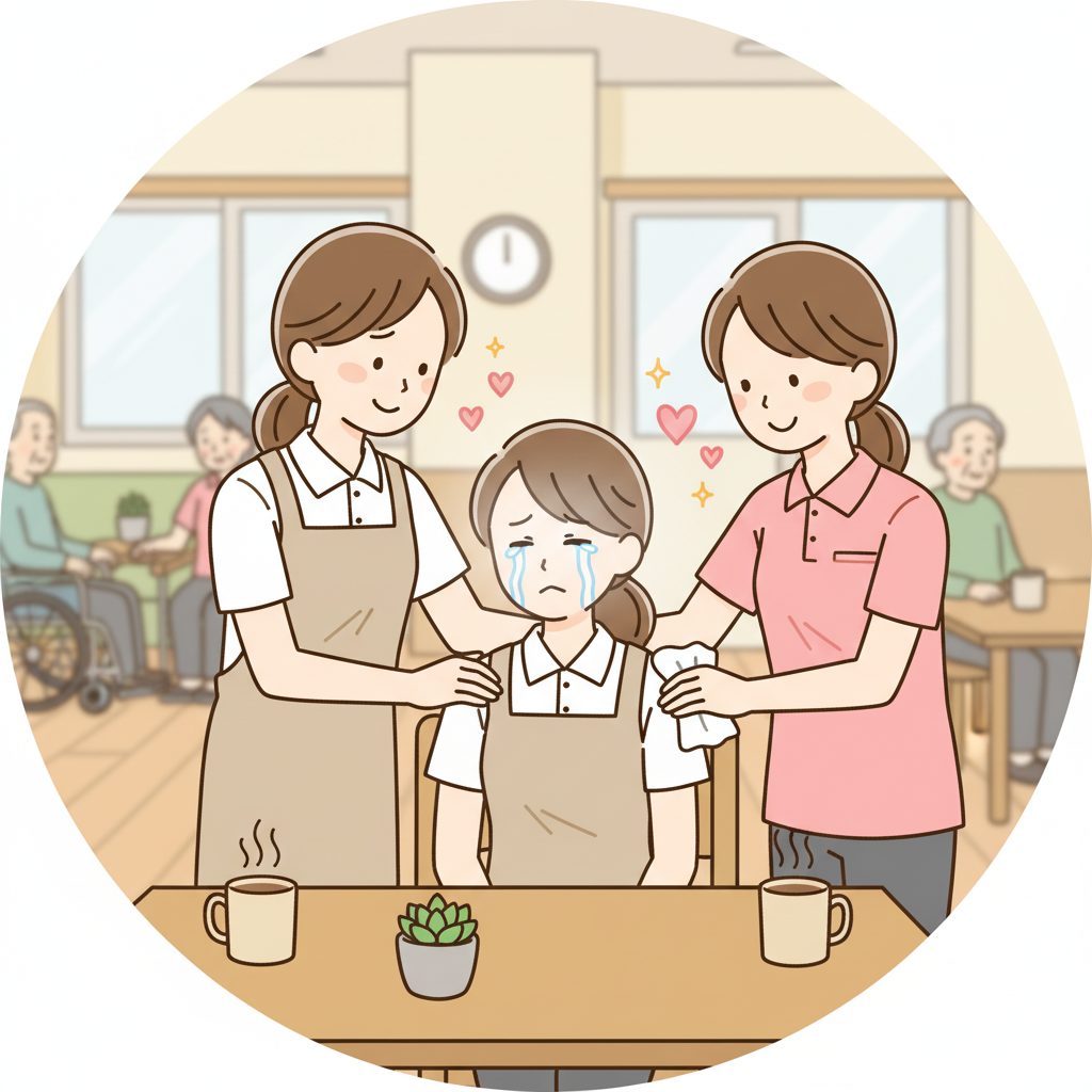 スタッフに寄り添う