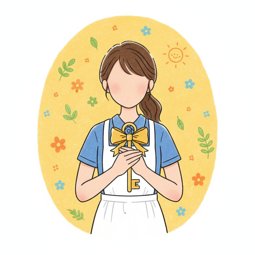 鍵を大事にする介護士