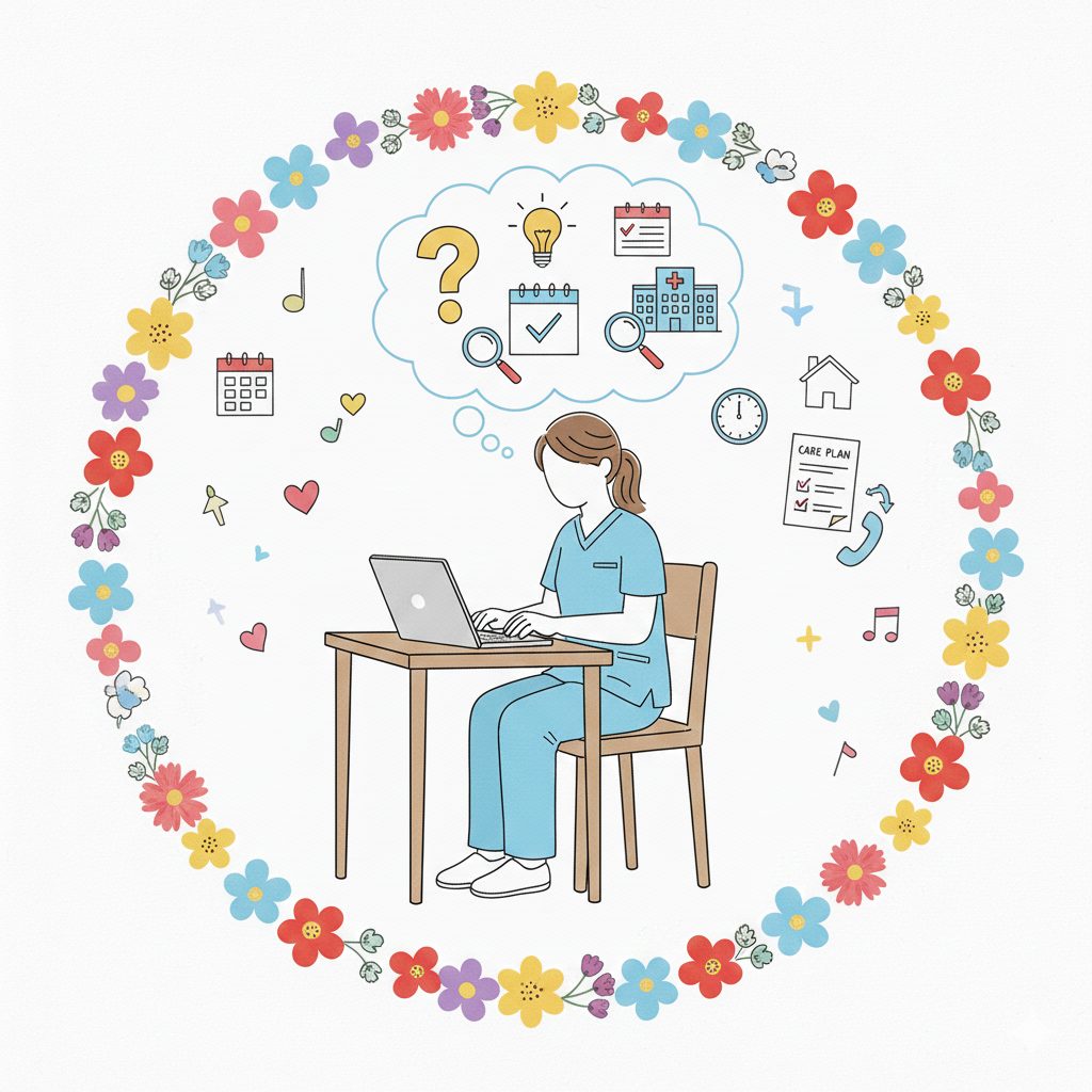 新しい職場を探す介護士