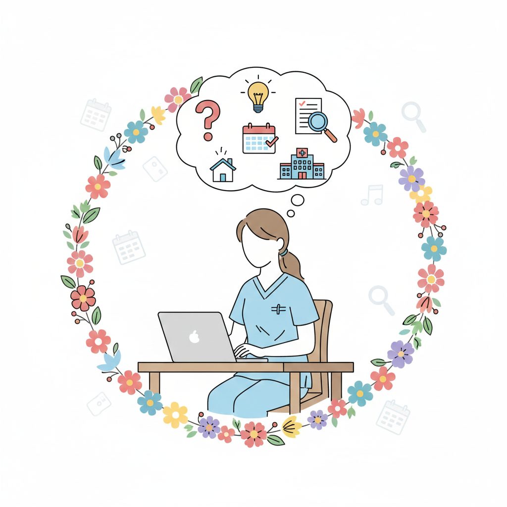 新しい職場を探す介護士