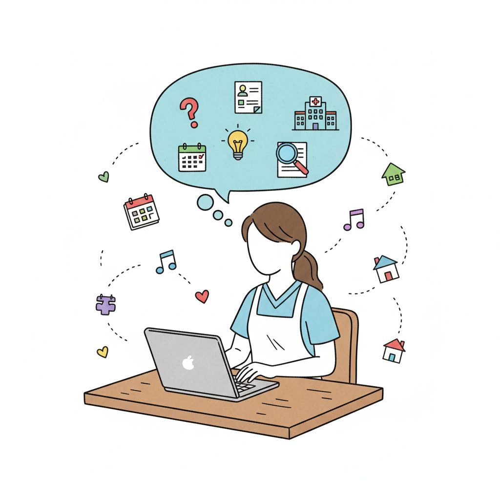 新しい職場を探す介護士