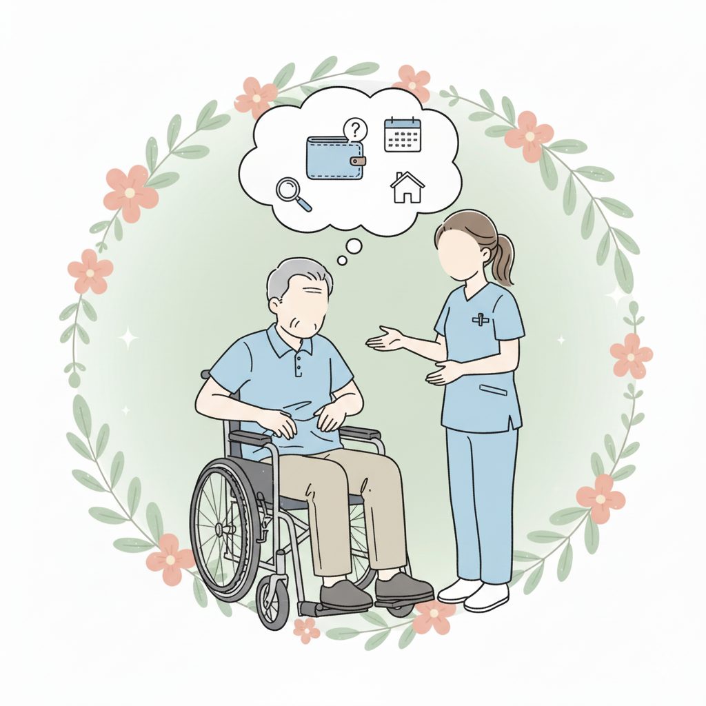 財布を探している利用者