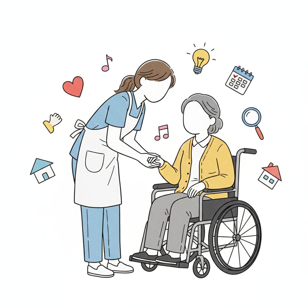 利用者と仲がいい介護士