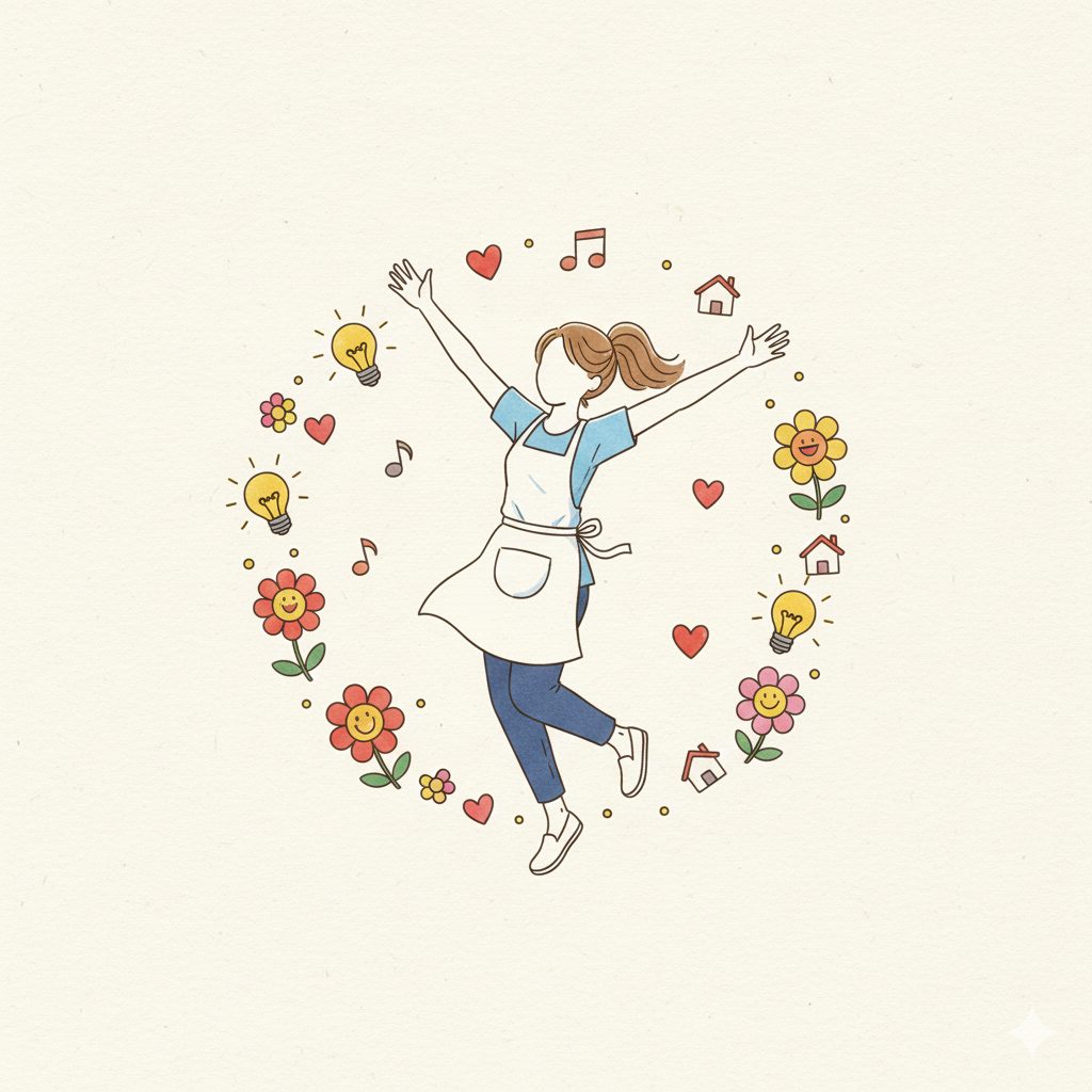 楽しそうな介護士