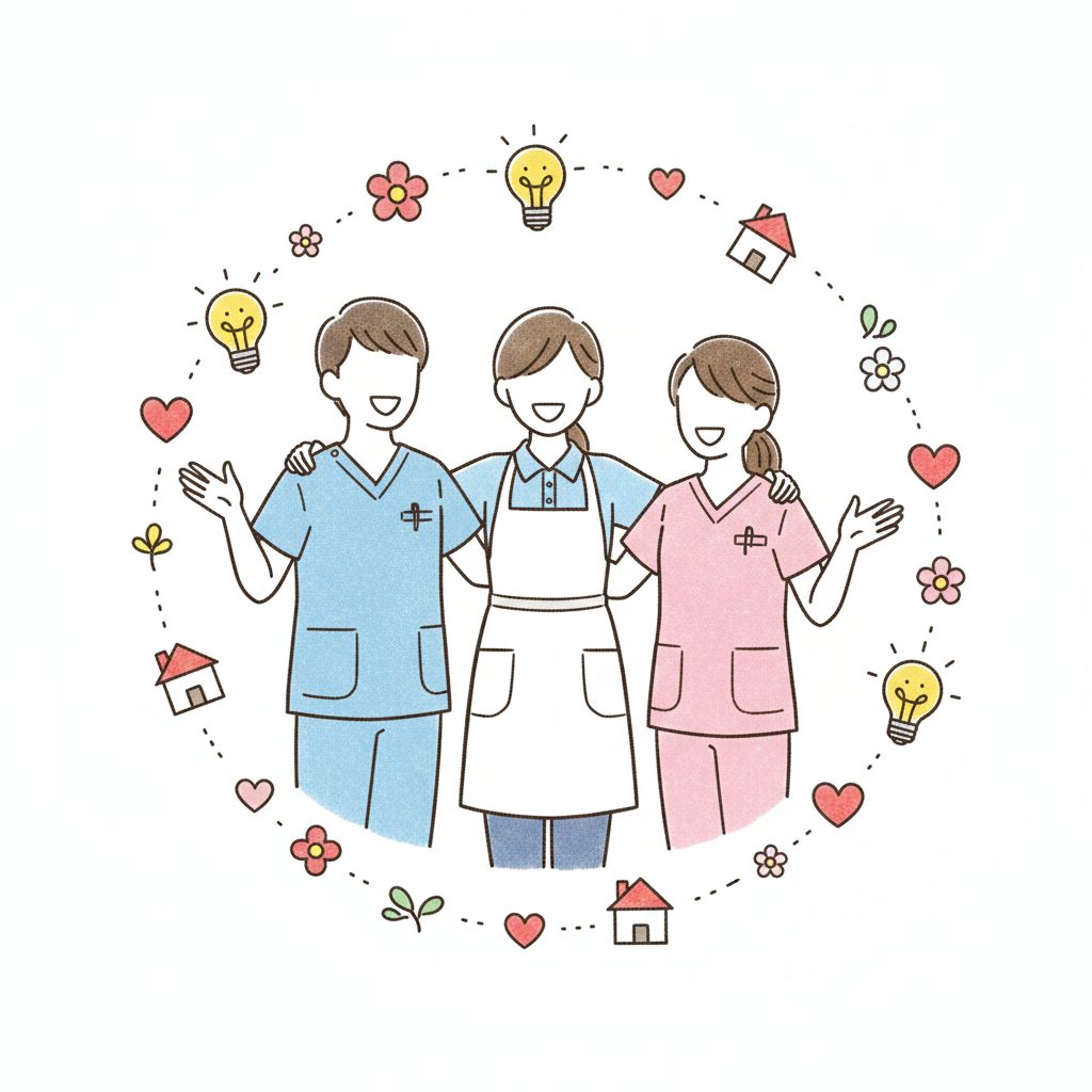 職員と仲がいい介護士