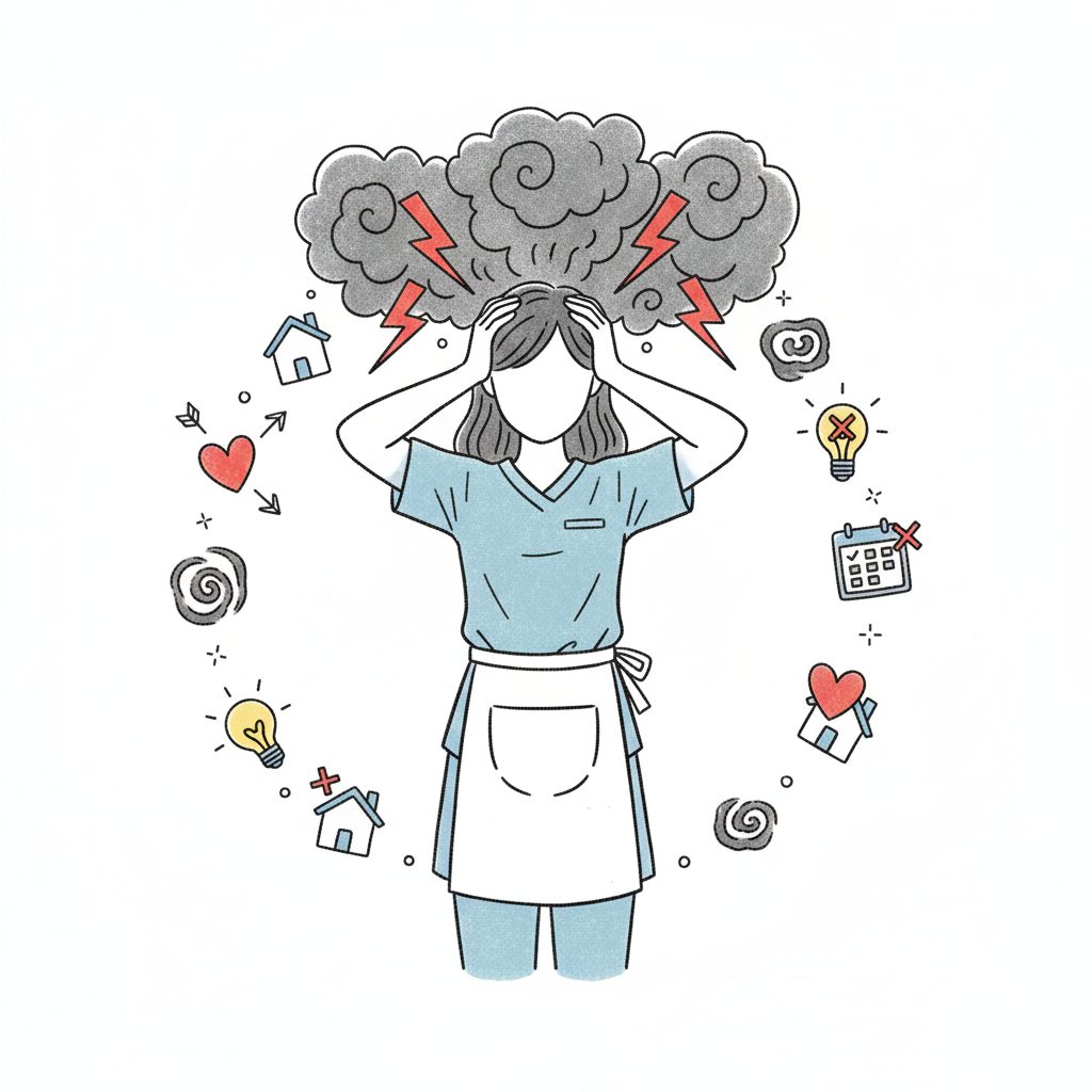 ストレスが溜まった介護士