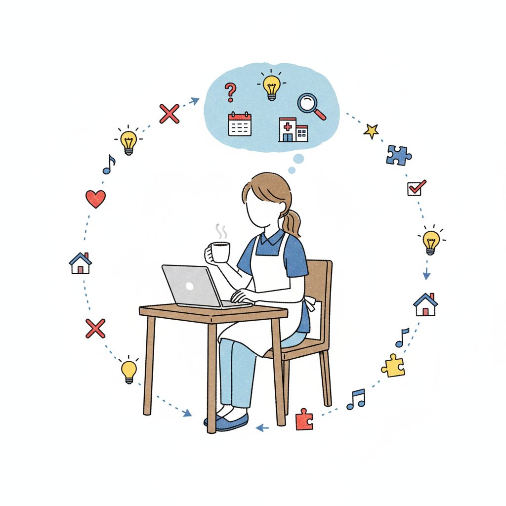 新しい職場を探す介護士