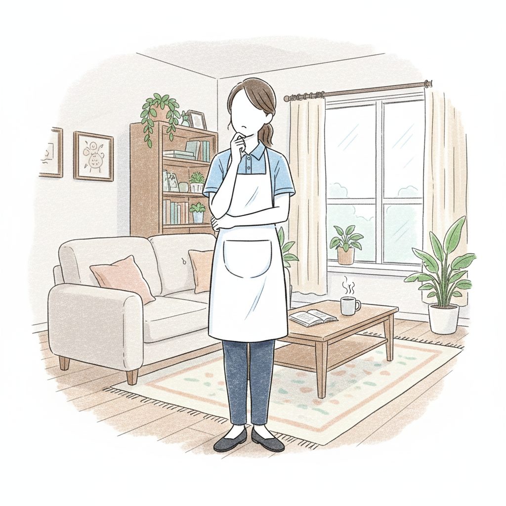 悩む女性介護士