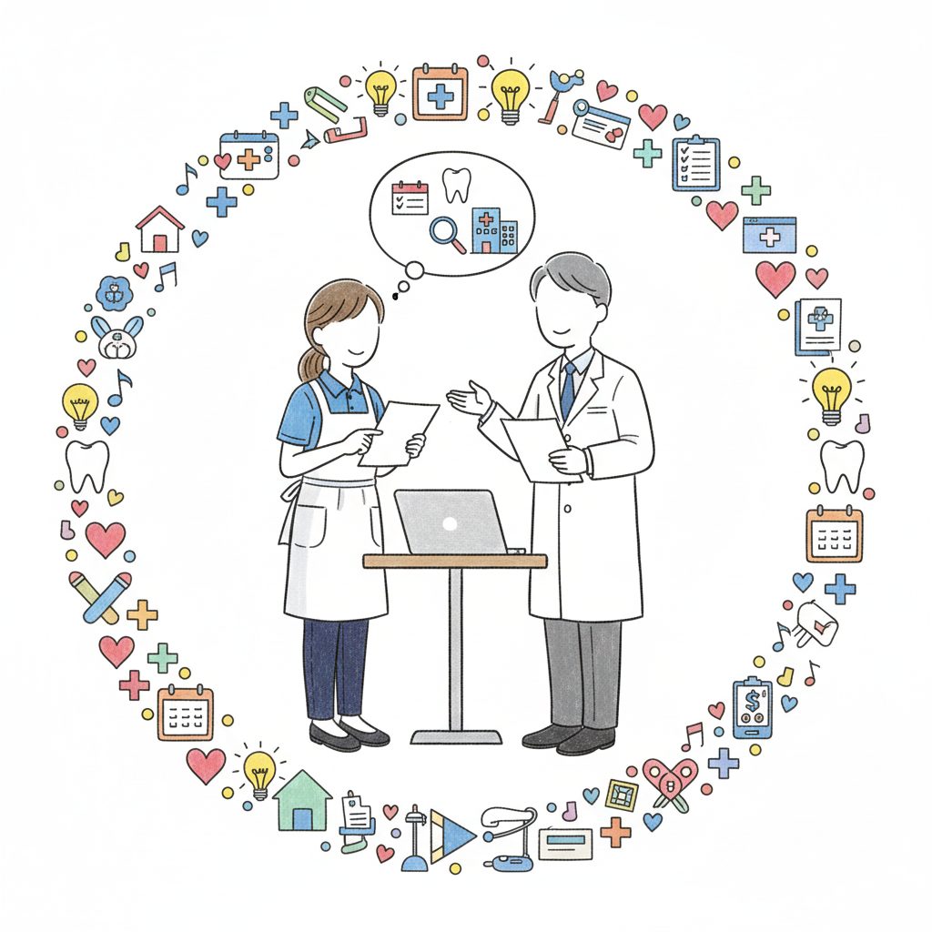 歯医者と仲良しな介護士