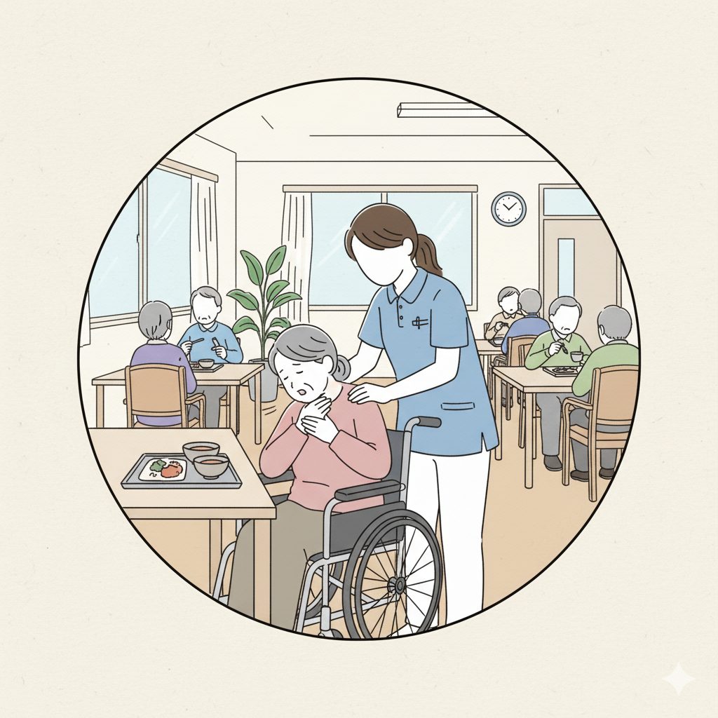 咽せている人の背中を叩く