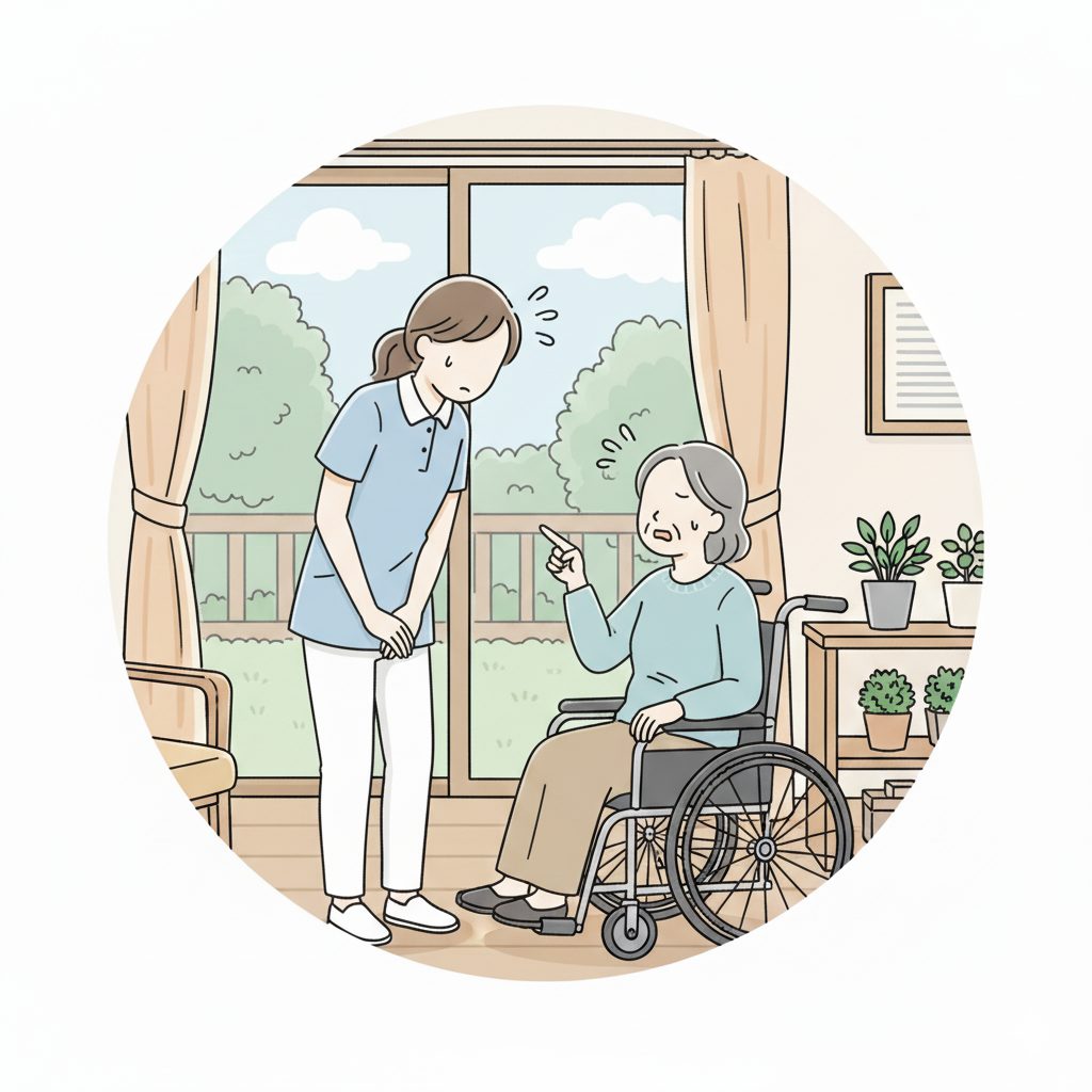 利用者の怒られる