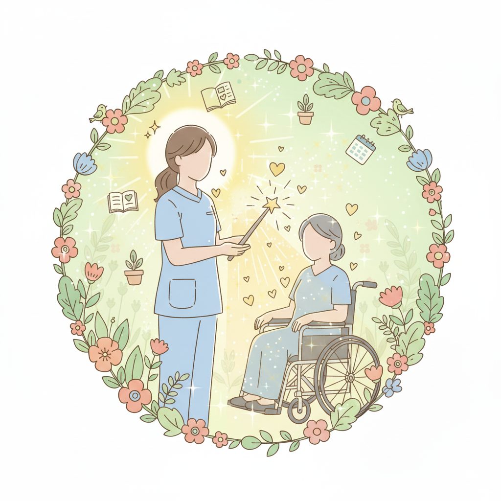 魔法を使う介護士