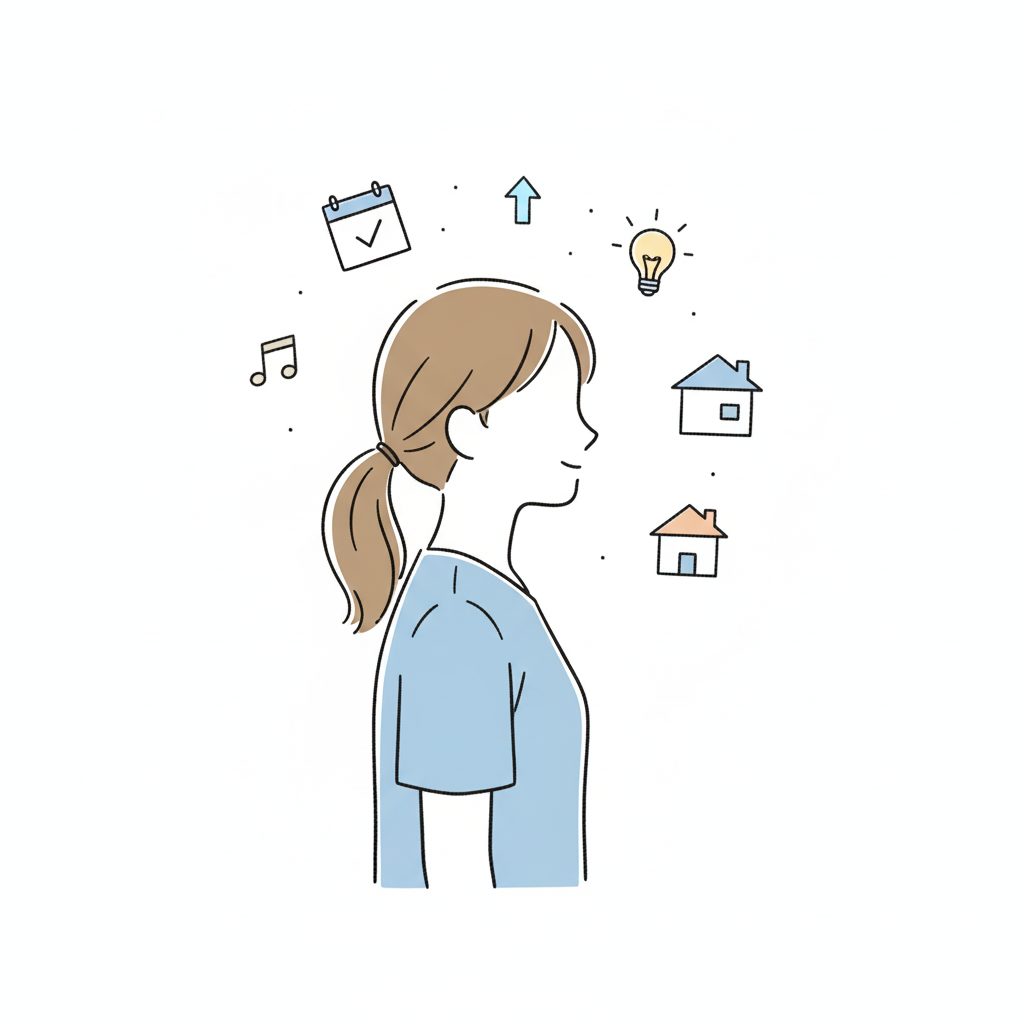 家を眺めている介護士