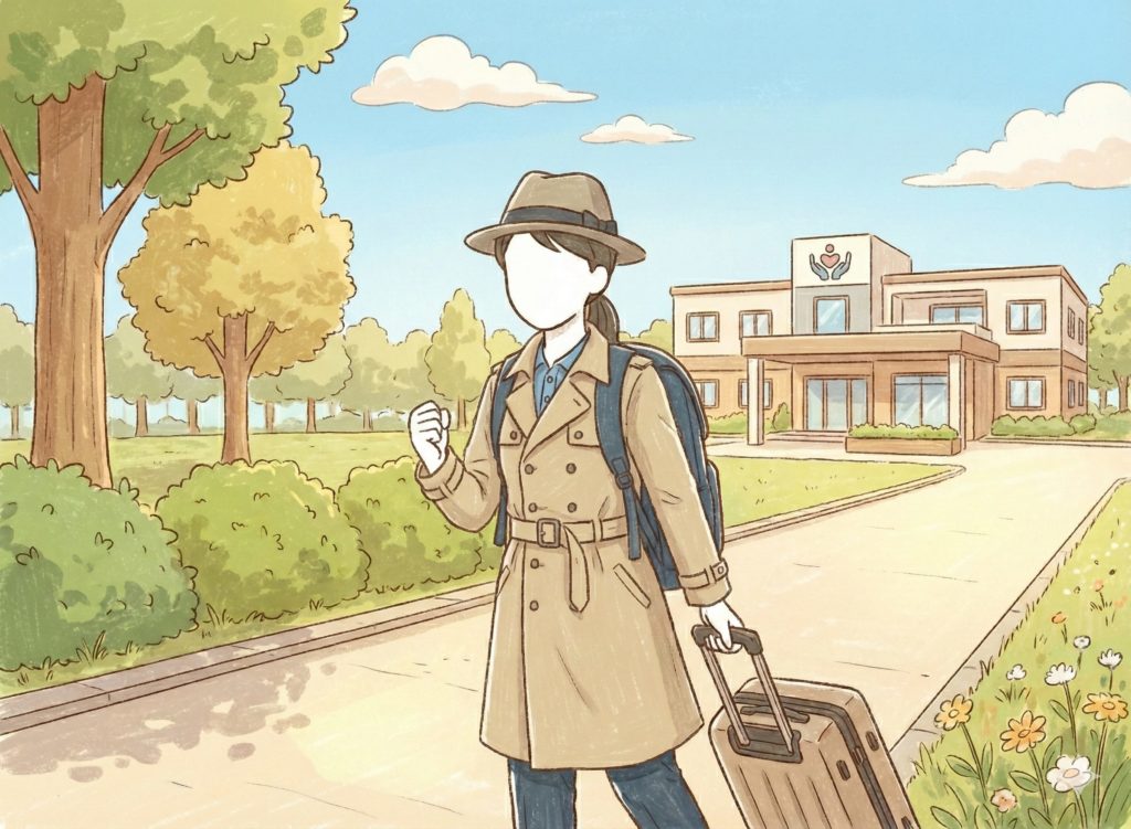 潜入調査する介護士