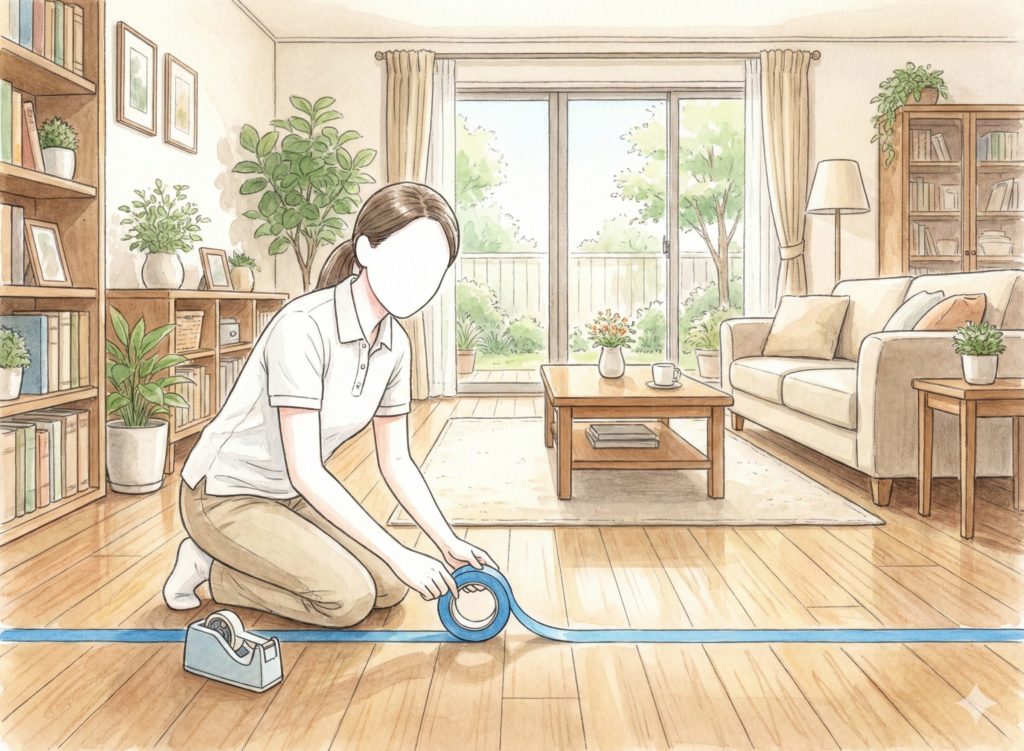 境界線を引く介護士