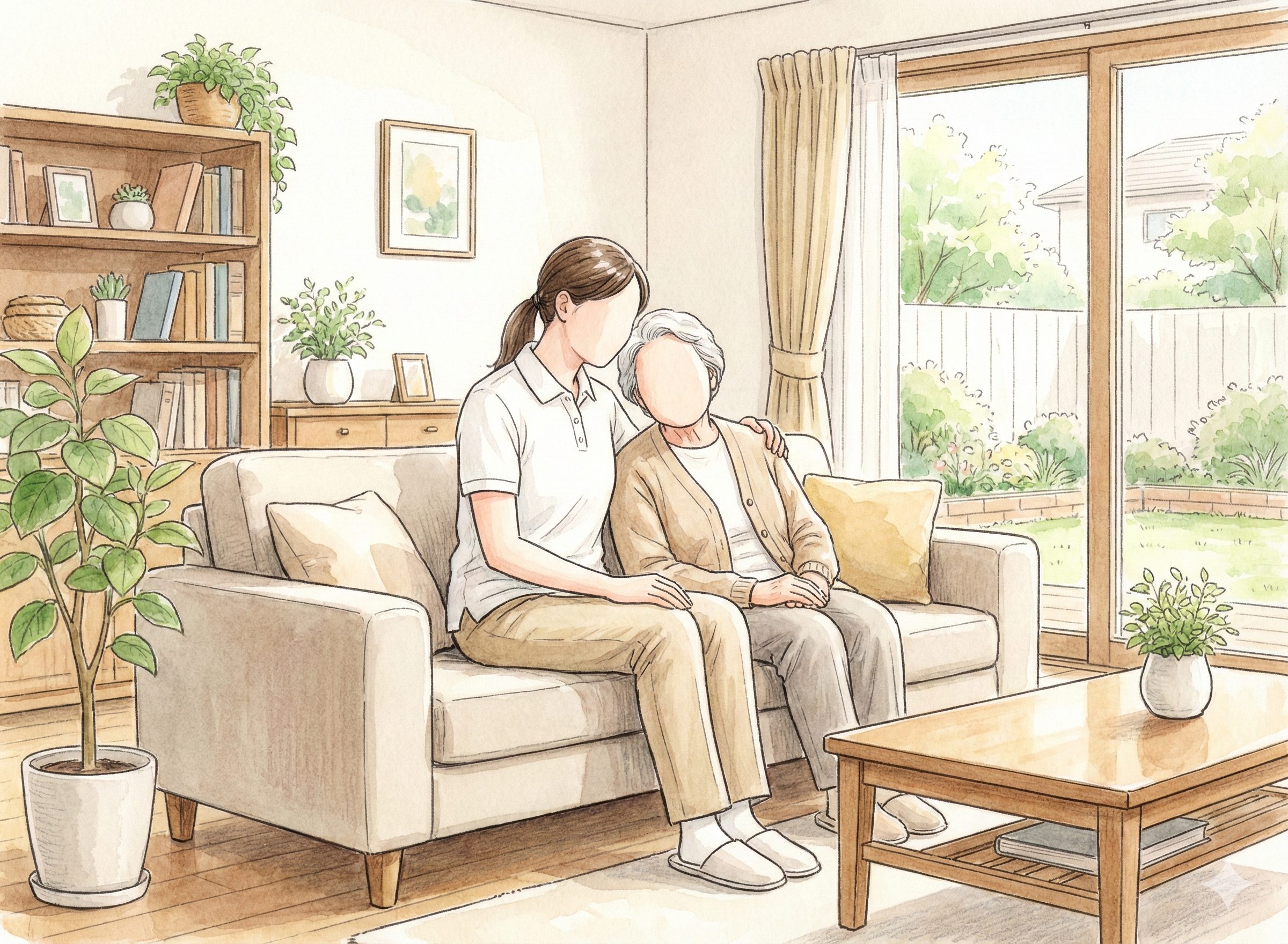 利用者に寄り添う介護士