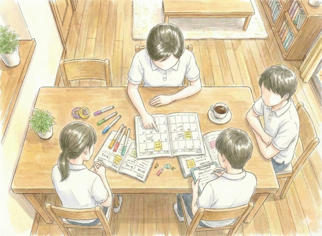 役割分担する介護士