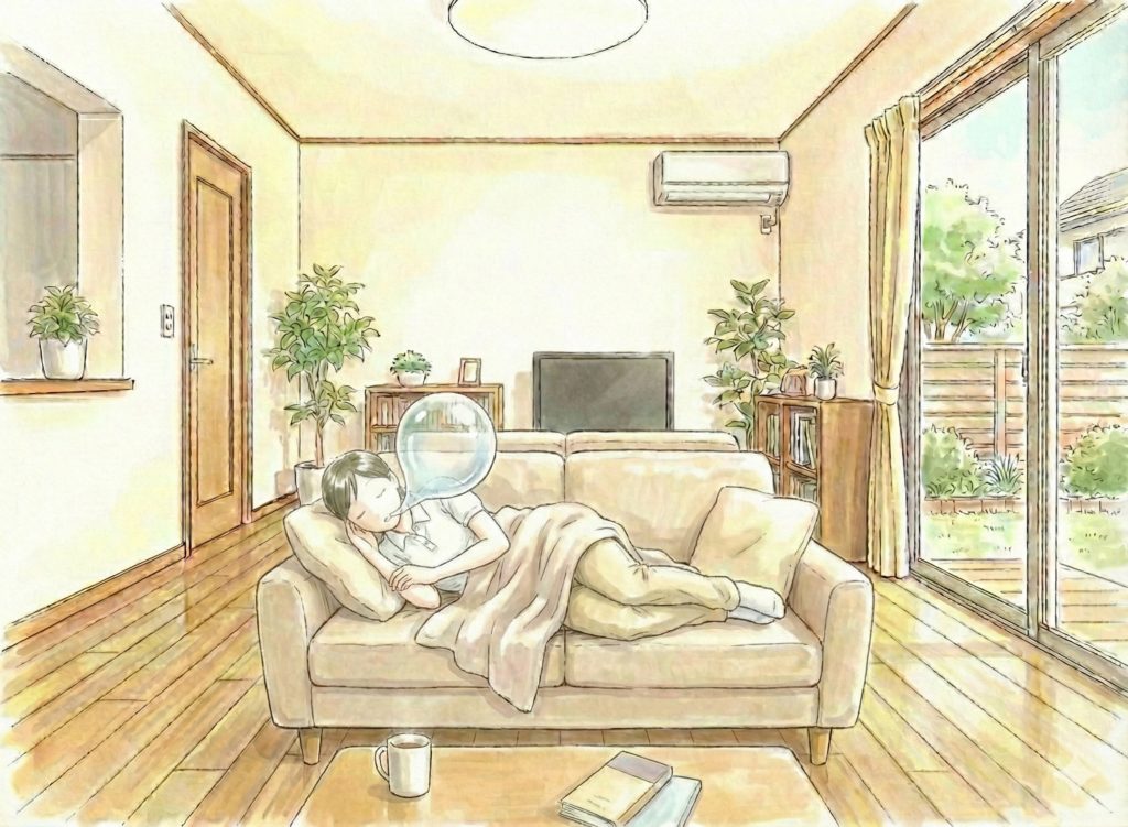 よく眠る介護士