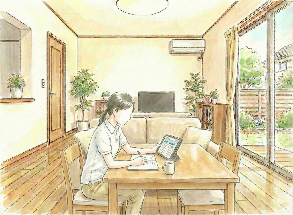 新しい職場を探す介護士