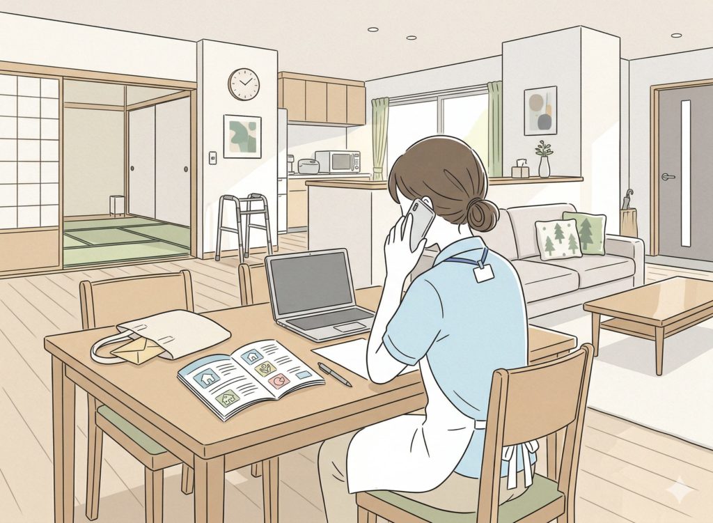 新しい職場を探す介護士