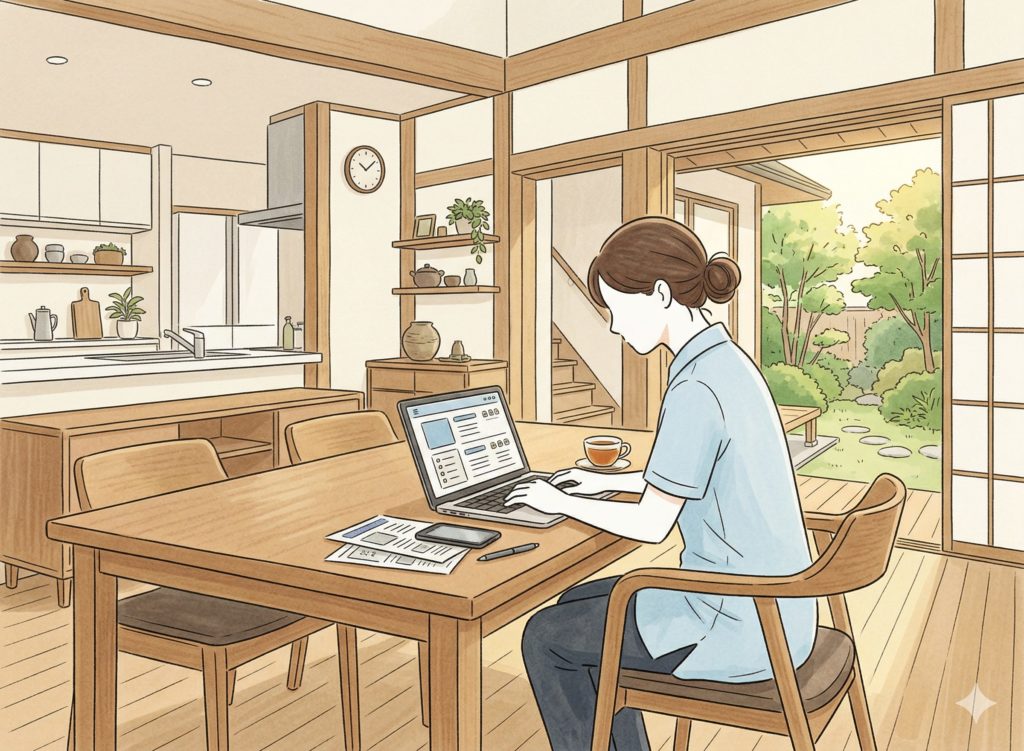 新しい職場を探す介護士